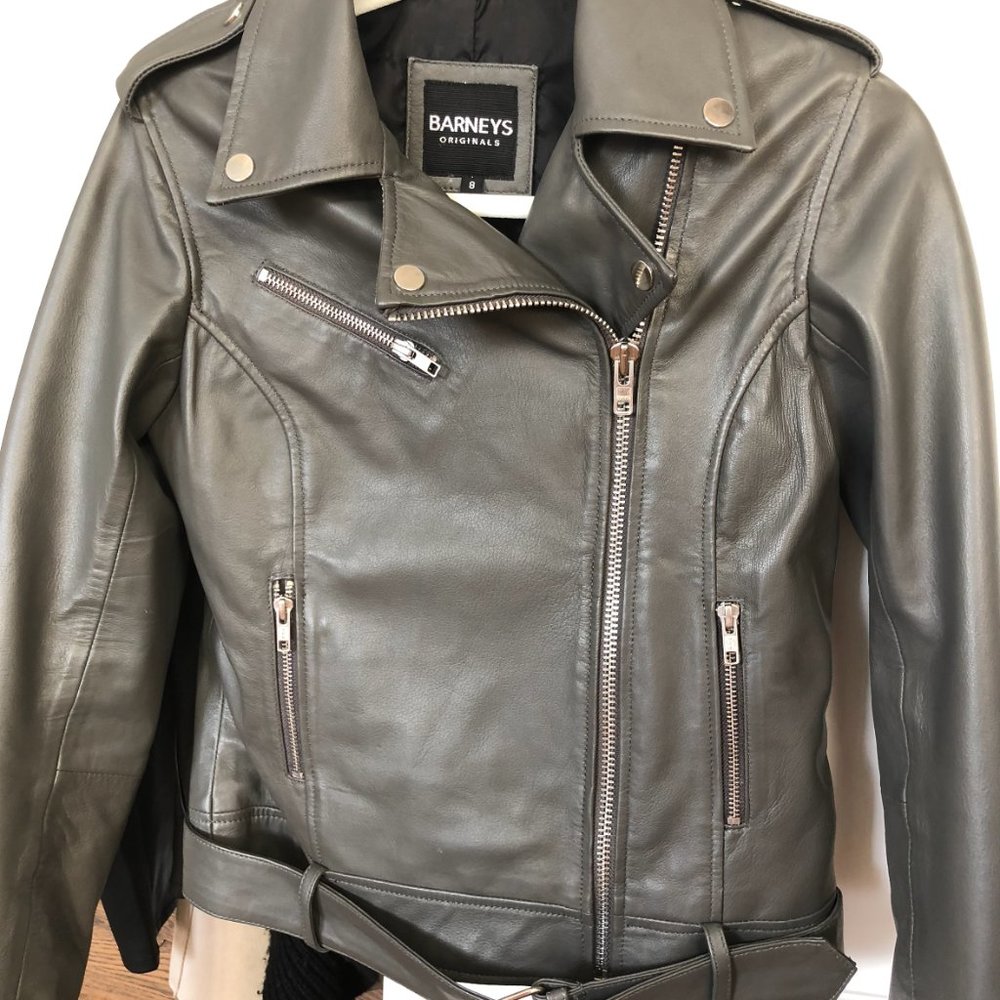 Grey Genuine Leather Jacket - HUGE DISCOUNT - Picture 5 of 5